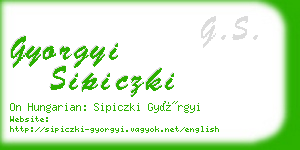 gyorgyi sipiczki business card